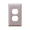 Amerelle Wall Plate, Number of Gangs: 1 Steel, Steel, Brushed Nickel Finish, Gray 163DBN - alternate 2